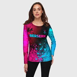 Лонгслив женский Berserk - neon gradient: символ сверху, цвет: 3D-принт — фото 2