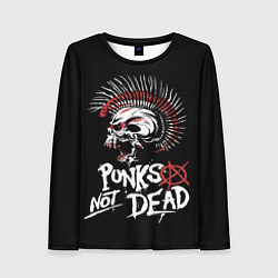 Женский лонгслив Punks not dead - анархия