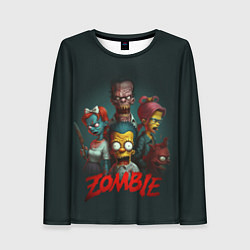 Лонгслив женский Zombie simpsons, цвет: 3D-принт