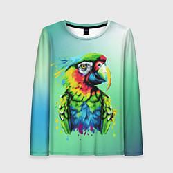 Женский лонгслив Разноцветный попугай