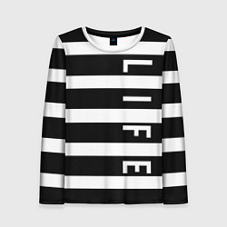 Лонгслив женский Полосатая, цвет: 3D-принт