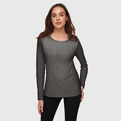 Лонгслив женский Кольчуга серая, цвет: 3D-принт — фото 2