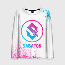 Женский лонгслив Sabaton neon gradient style