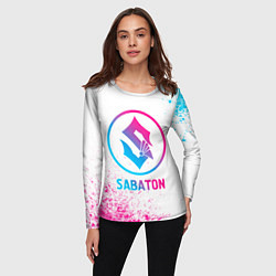 Лонгслив женский Sabaton neon gradient style, цвет: 3D-принт — фото 2