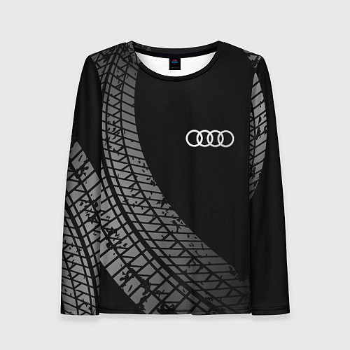 Женский лонгслив Audi tire tracks / 3D-принт – фото 1