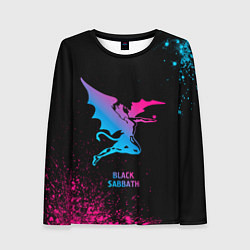 Лонгслив женский Black Sabbath - neon gradient, цвет: 3D-принт