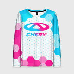 Женский лонгслив Chery neon gradient style