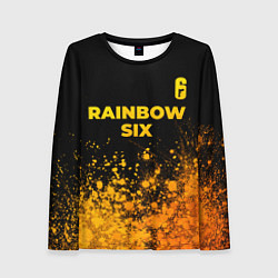 Женский лонгслив Rainbow Six - gold gradient: символ сверху