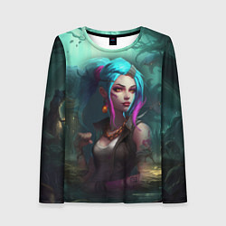 Женский лонгслив Jinx fantasy art Arcane League of Legends