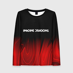 Женский лонгслив Imagine Dragons red plasma