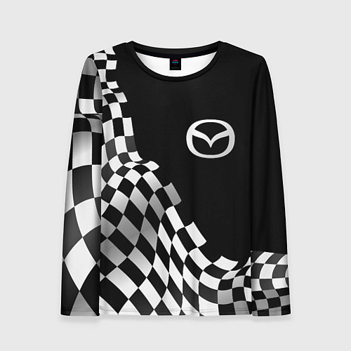 Женский лонгслив Mazda racing flag / 3D-принт – фото 1
