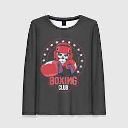 Лонгслив женский Boxing club - боксёр, цвет: 3D-принт