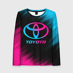 Женский лонгслив Toyota - neon gradient