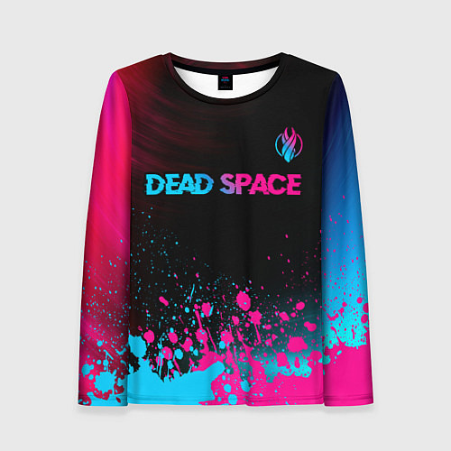 Женский лонгслив Dead Space - neon gradient: символ сверху / 3D-принт – фото 1