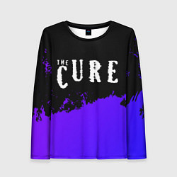 Лонгслив женский The Cure purple grunge, цвет: 3D-принт