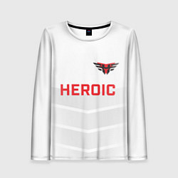 Лонгслив женский Heroic white, цвет: 3D-принт