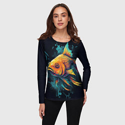 Лонгслив женский Золотая рыбка: арт нейросети, цвет: 3D-принт — фото 2