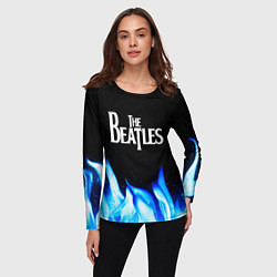 Лонгслив женский The Beatles blue fire, цвет: 3D-принт — фото 2