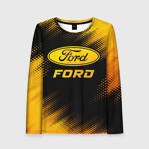 Женский лонгслив Ford - gold gradient / 3D-принт – фото 1