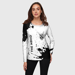 Лонгслив женский The Neighbourhood и рок символ на светлом фоне, цвет: 3D-принт — фото 2