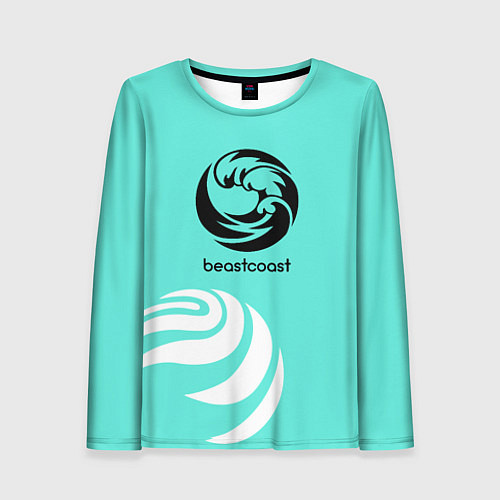 Женский лонгслив Форма Beastcoast mint / 3D-принт – фото 1