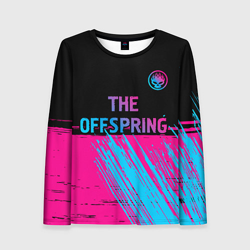 Женский лонгслив The Offspring - neon gradient: символ сверху / 3D-принт – фото 1