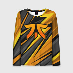 Лонгслив женский Fnatic - киберспорт желтый, цвет: 3D-принт