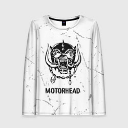 Женский лонгслив Motorhead glitch на светлом фоне