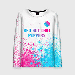 Женский лонгслив Red Hot Chili Peppers neon gradient style: символ