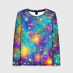 Женский лонгслив Звездный космос, сияющий волшебством
