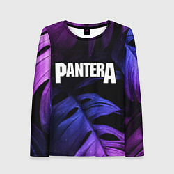 Женский лонгслив Pantera neon monstera