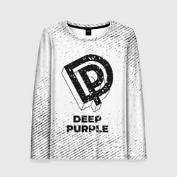 Лонгслив женский Deep Purple с потертостями на светлом фоне, цвет: 3D-принт