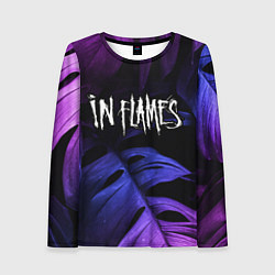 Женский лонгслив In Flames neon monstera