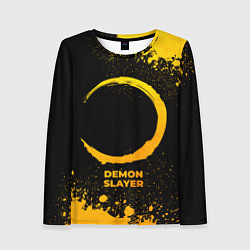 Женский лонгслив Demon Slayer - gold gradient