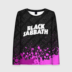 Женский лонгслив Black Sabbath rock legends: символ сверху