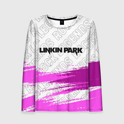 Лонгслив женский Linkin Park rock legends: символ сверху, цвет: 3D-принт