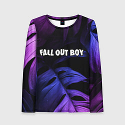 Лонгслив женский Fall Out Boy neon monstera, цвет: 3D-принт