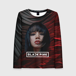 Женский лонгслив Blackpink red and black