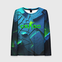 Женский лонгслив CS GO blue green style