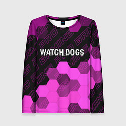 Лонгслив женский Watch Dogs pro gaming: символ сверху, цвет: 3D-принт