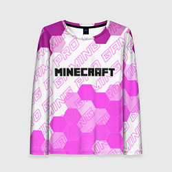 Лонгслив женский Minecraft pro gaming: символ сверху, цвет: 3D-принт