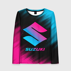 Женский лонгслив Suzuki - neon gradient