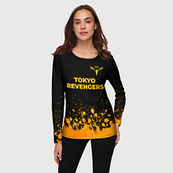 Лонгслив женский Tokyo Revengers - gold gradient: символ сверху, цвет: 3D-принт — фото 2