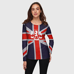 Лонгслив женский Asking Alexandria британский флаг, цвет: 3D-принт — фото 2