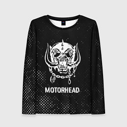 Женский лонгслив Motorhead glitch на темном фоне