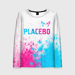 Женский лонгслив Placebo neon gradient style: символ сверху