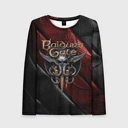Женский лонгслив Baldurs Gate 3 logo dark