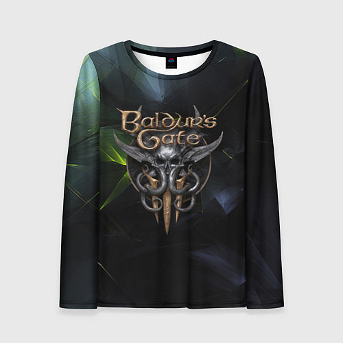 Женский лонгслив Baldurs Gate 3 logo dark green / 3D-принт – фото 1