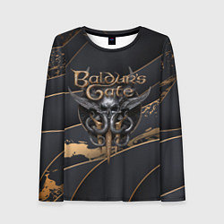 Лонгслив женский Baldurs Gate 3 logo dark logo, цвет: 3D-принт