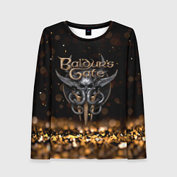 Женский лонгслив Baldurs Gate 3 logo dark gold logo